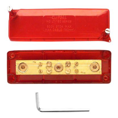 Picture of Maxi Active link, Clipsal - Max 4, 370 A 500 V 7 hole with cover front wiring Red