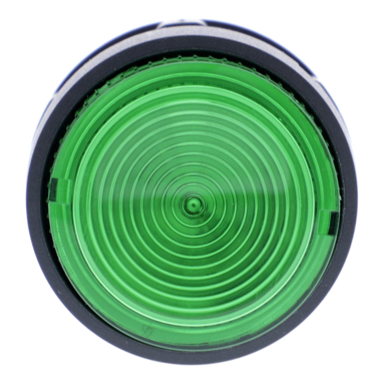 Picture of Monolithic illuminated push button, Harmony XB7, plastic, green, 22mm, integral LED, spring return, 230...240V AC, 1NO