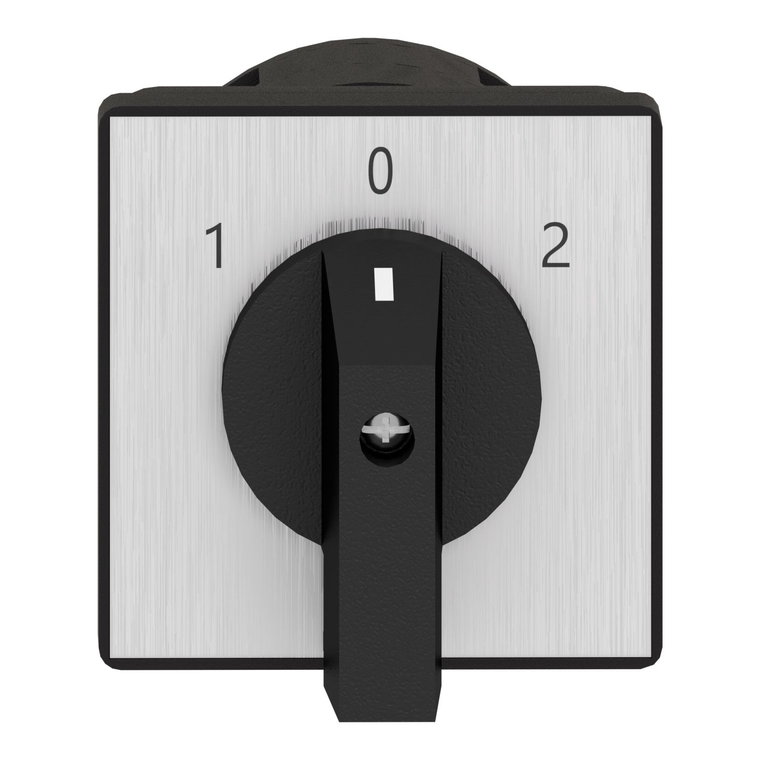 Picture of Complete cam switch, Harmony K1, K2, cam changeover switch, front mounting, plastic, 3 poles, position 0, 60degrees, 32A, 64x64mm, marked 1 0 2