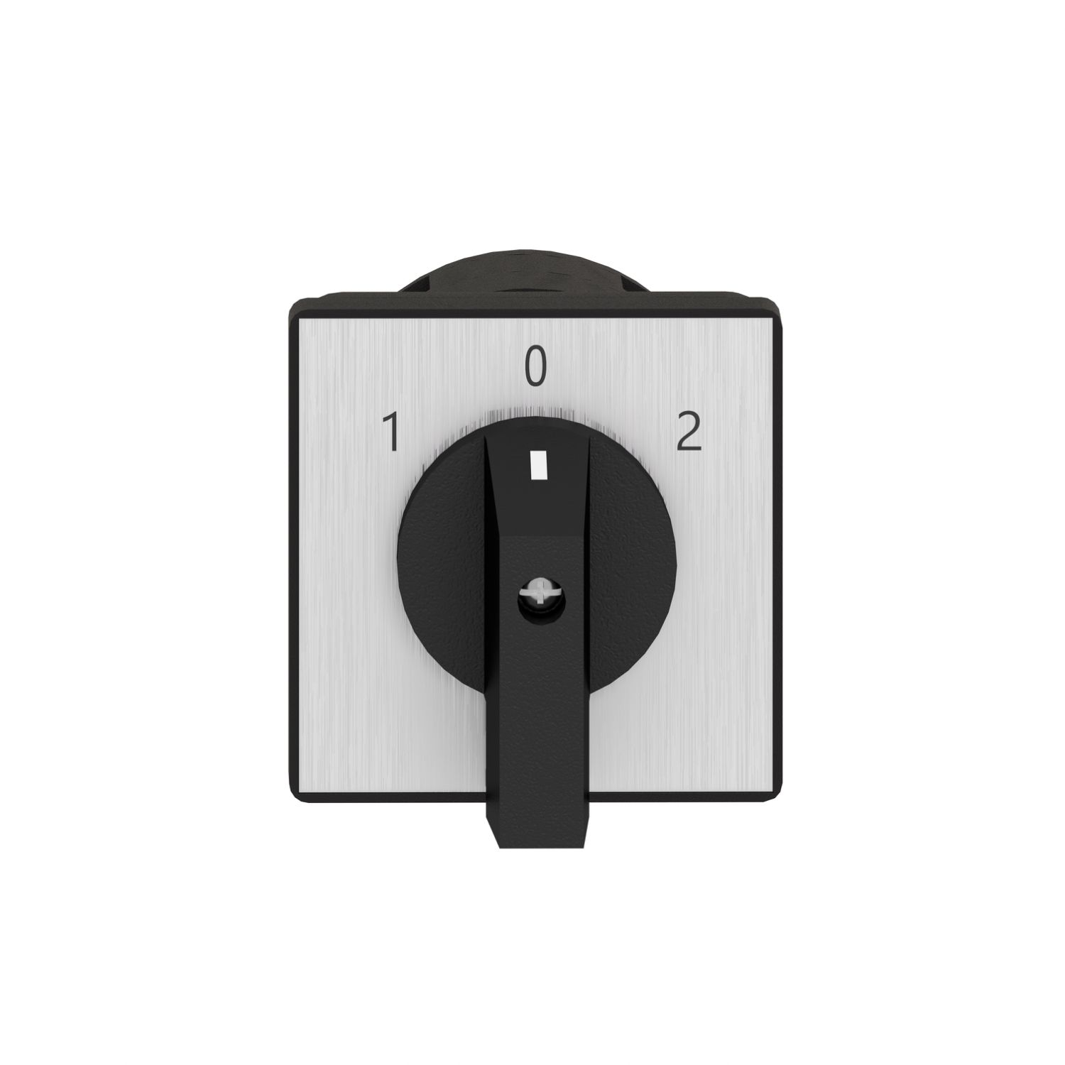 Picture of Complete cam switch, Harmony K1, K2, cam reversing switch, front mounting, plastic, 3 poles, position 0, 60degrees, 32A, 64x64mm, marked 1 0 2