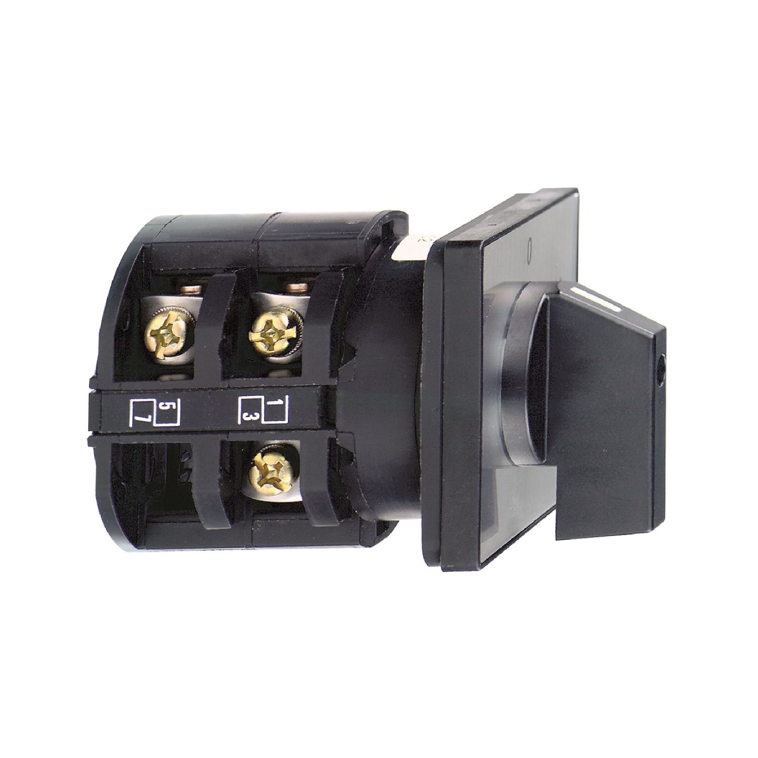Picture of Cam star-delta switch, Harmony K, front mounting, plastic, 3 poles, 60 degree, 32A, 64x64mm front plate, 3 positions marked