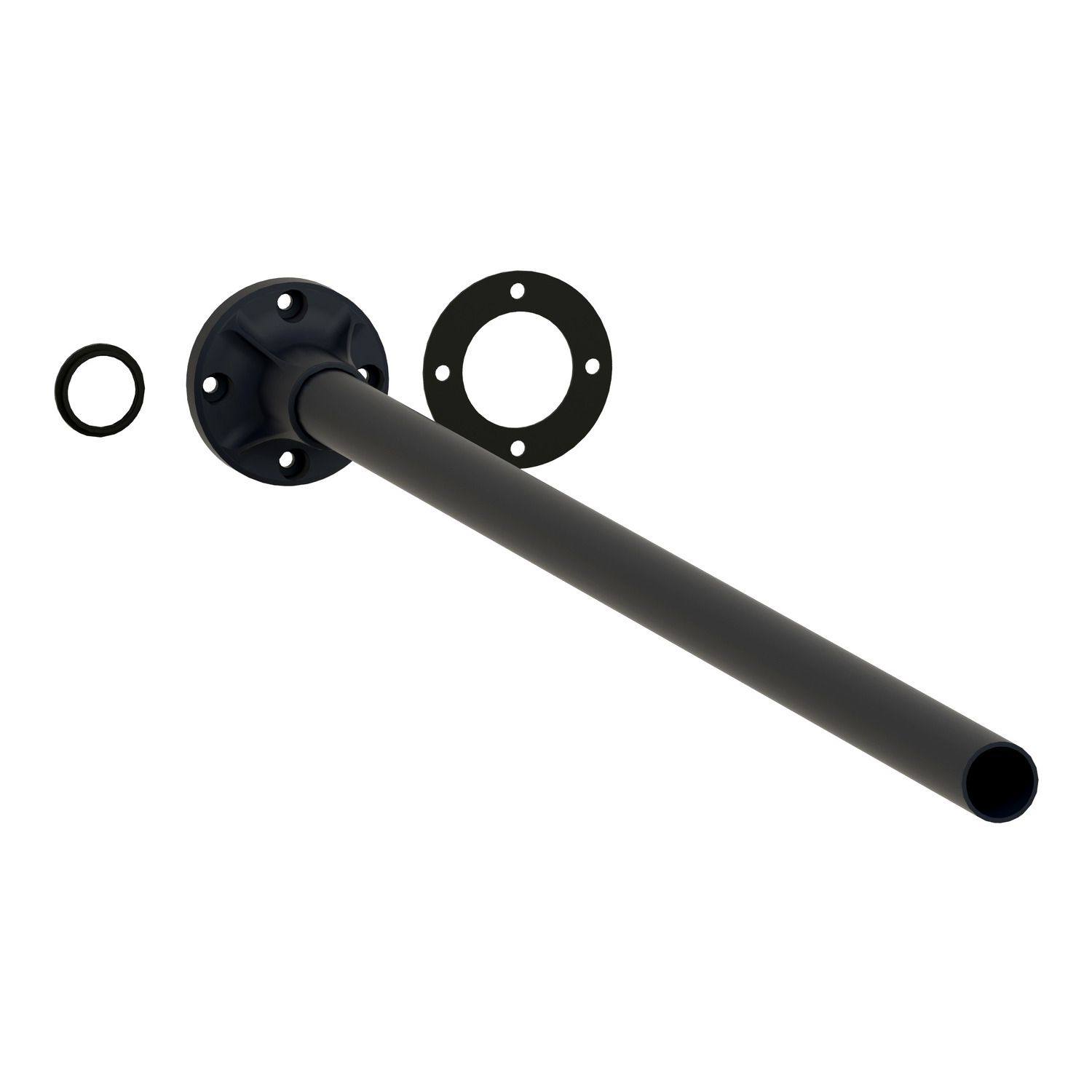 Picture of Fixing base for modular tower lights, Harmony XVB, plastic, Ø70, 780mm black aluminium support tube + black fixing plate