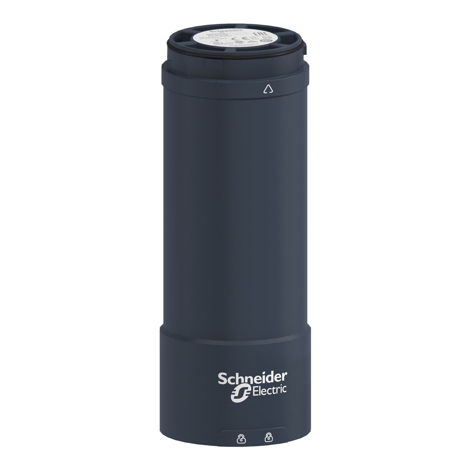 Picture of Base unit with top cover for modular tower lights, Harmony XVU, black, 60mm, PNP, 100...240V AC