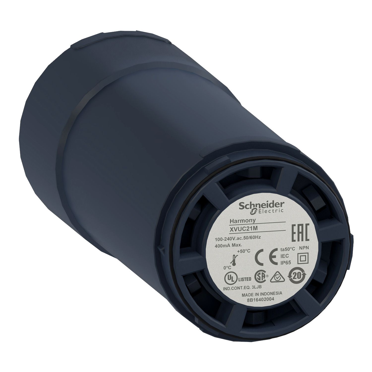 Picture of Base unit with top cover for modular tower lights, Harmony XVU, black, 60mm, PNP, 100...240V AC