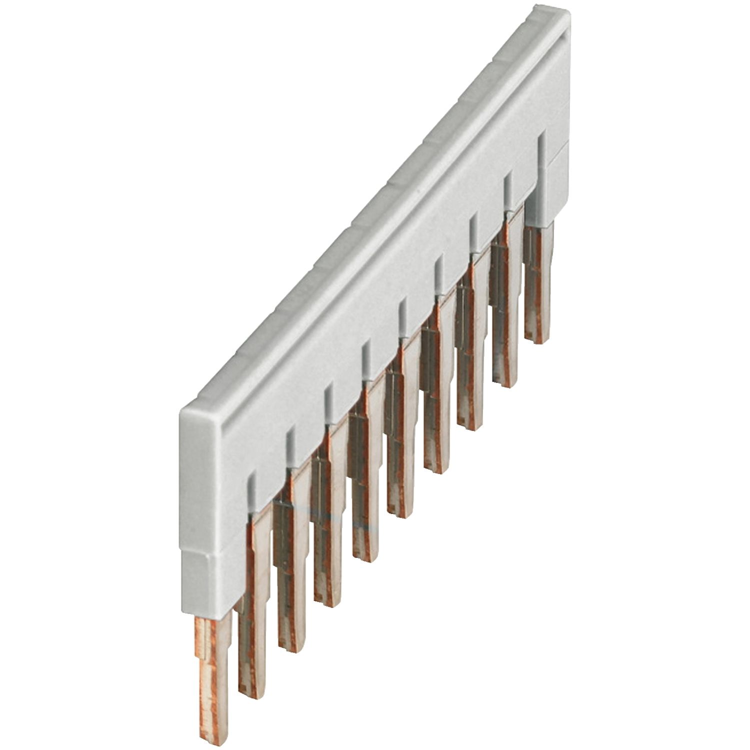 Picture of Plug-in bridge, Linergy TR, 10 points, for 4mmÂ² terminal blocks, grey, 10 way, set of 10