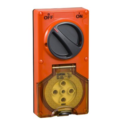Picture of Switched Socket, Clipsal - 56 Series, Vertical IP66 5 PIN 50A Less Enclosure