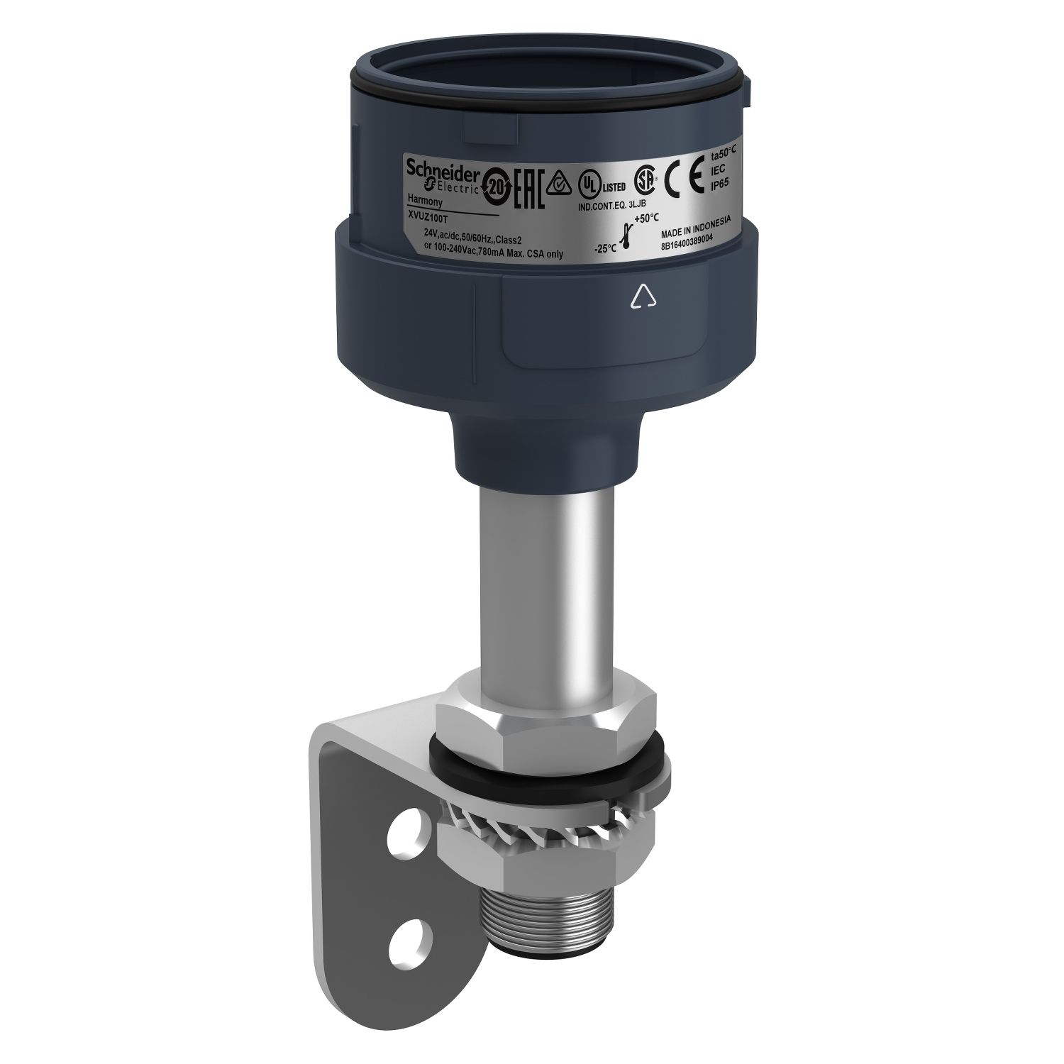 Picture of Fixing metal bracket with 100mm aluminium pole for modular tower lights, Harmony XVU, black, 60mm