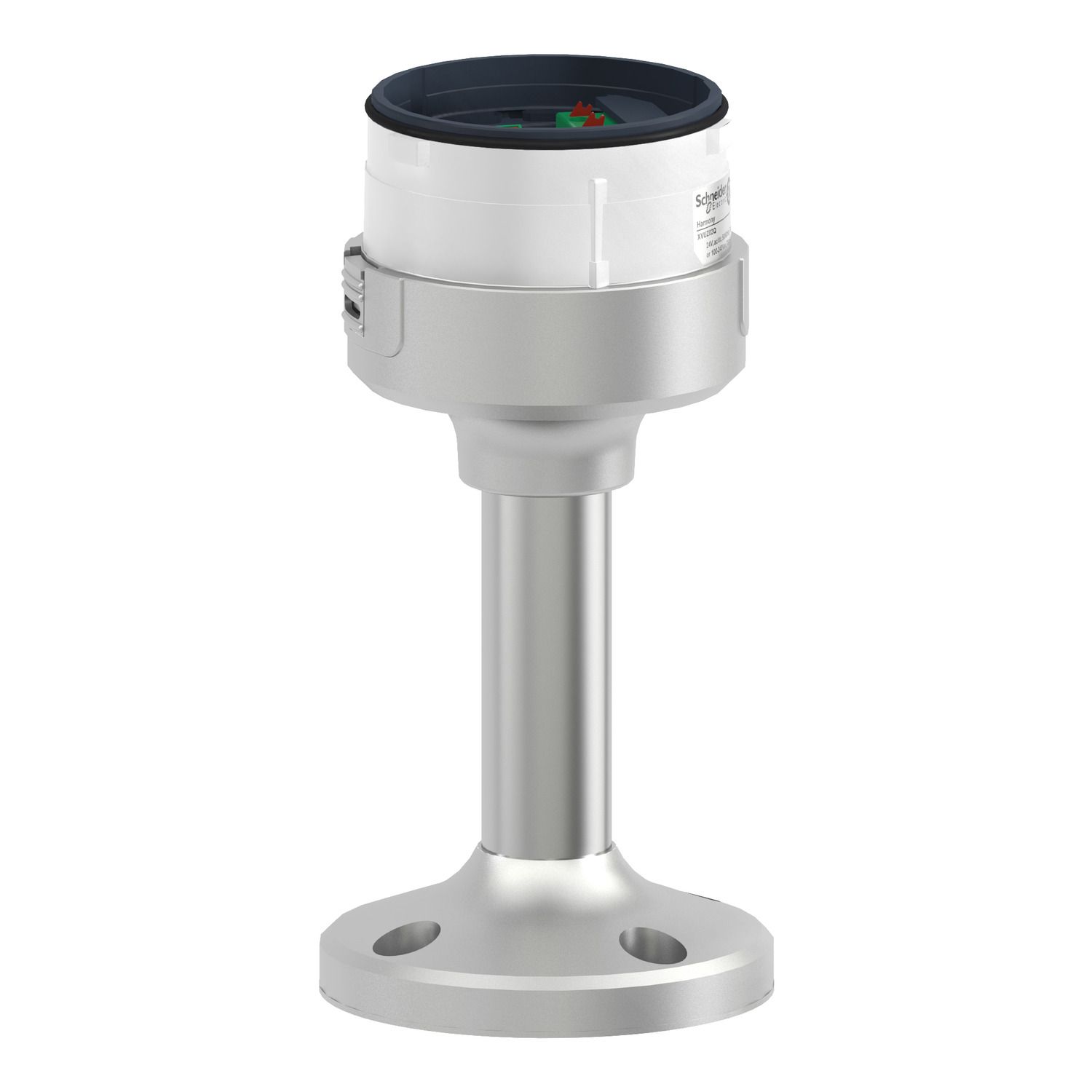 Picture of Fixing plate with 100mm aluminium pole for modular tower lights, Harmony XVU, silver, 60mm