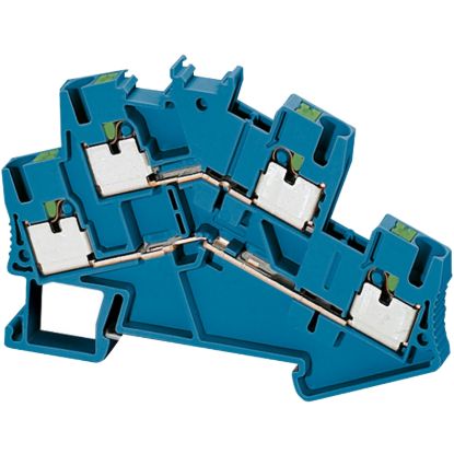 Picture of Terminal block, Linergy TR, push-in type, feed through, 2 level, 4 points, 2.5mm², blue, set of 50