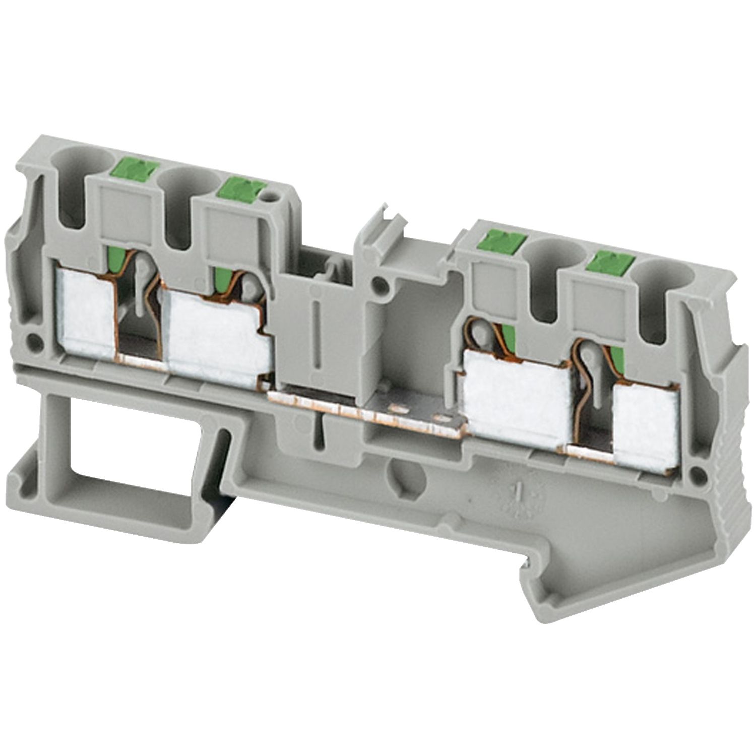Picture of Terminal block, Linergy, Linergy TR, push-in type, feed through, 4 points, 4mm², grey, set of 50