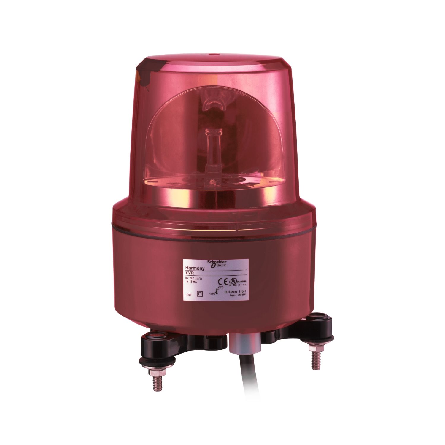 Picture of Rotating beacon, Harmony XVR, 130mm, red, without buzzer, 24V AC DC