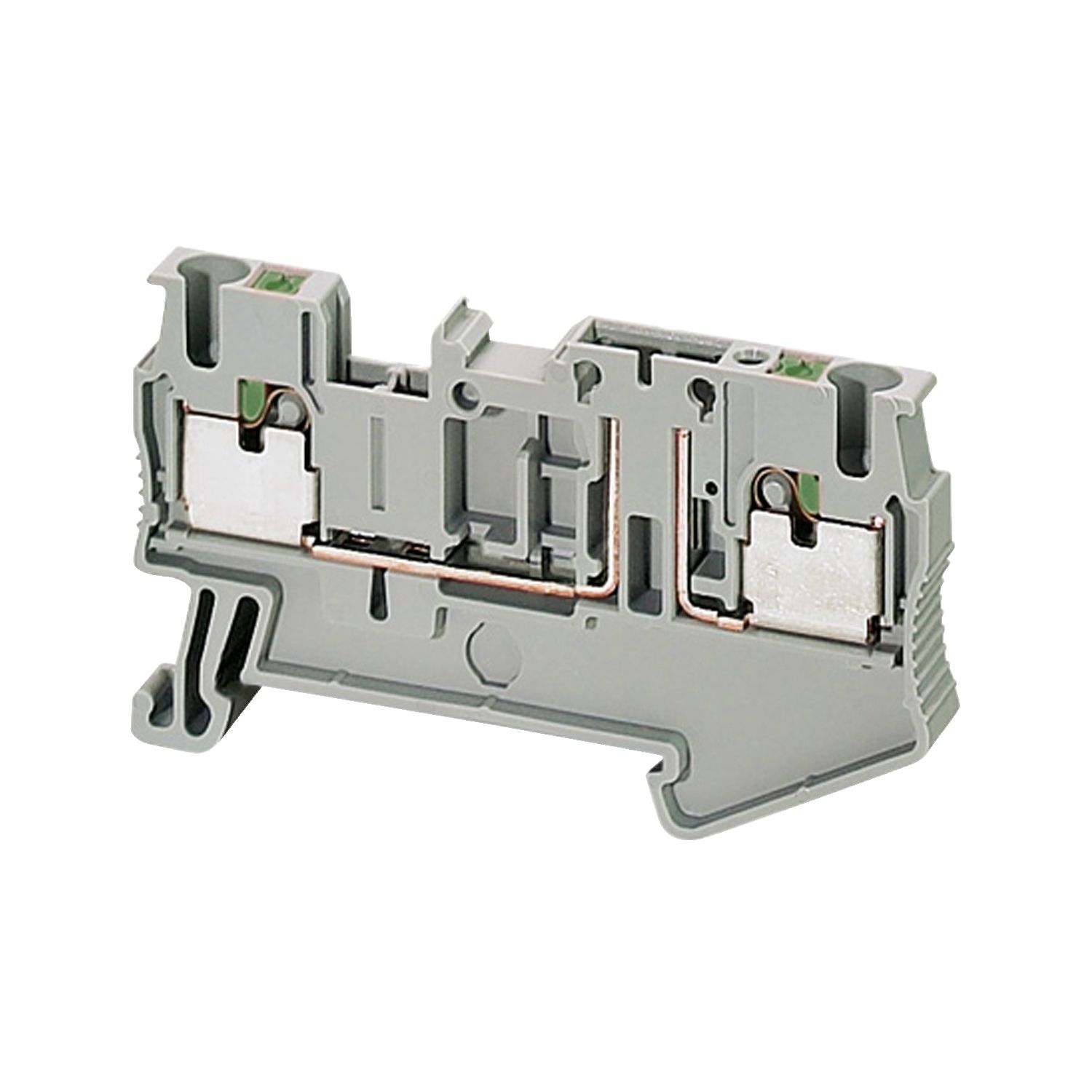 Picture of Terminal block Linergy TR, push-in type, basic disconnect terminal, 2 points, 2.5mmÂ², grey, set of 50