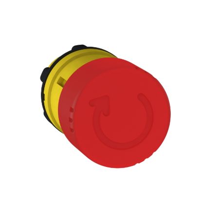 Picture of Emergency stop head, Harmony XB5, switching off, plastic, red mushroom 30mm, 22mm, trigger latching turn to release