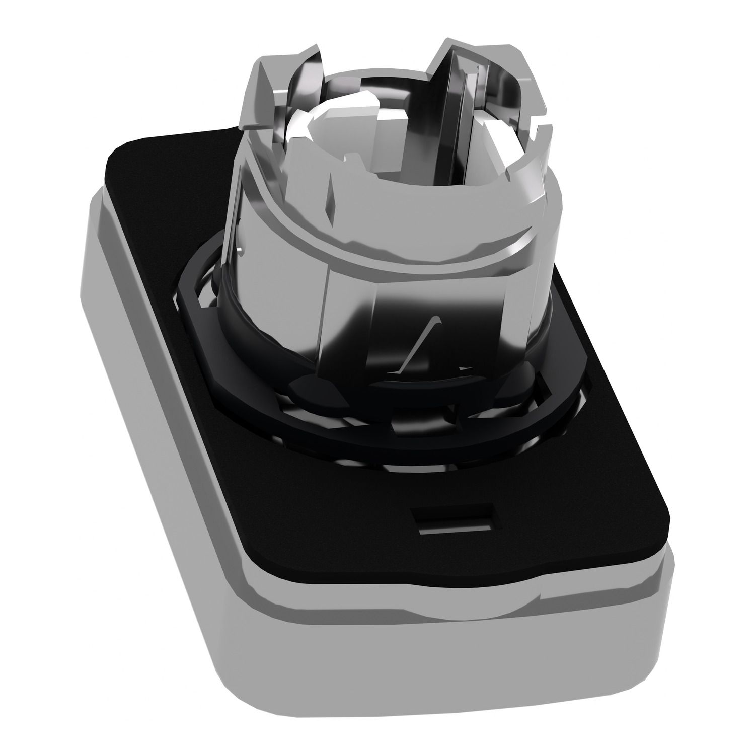 Picture of Illuminated double headed push button head, Harmony XB4, metal, 22mm, 1 green flush marked I + 1 pilot light + 1 red flush marked O