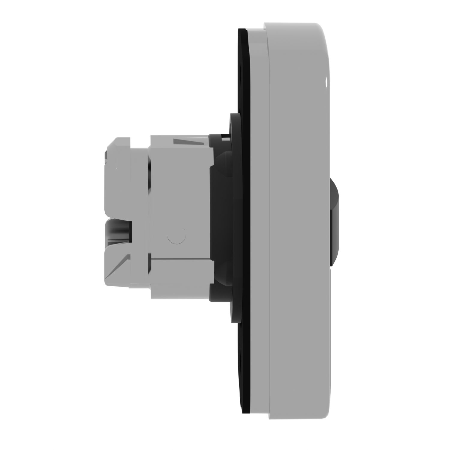 Picture of Head for double headed push button, Harmony XB4, metal, 22mm, 1 white flush unmarked+1 black flush unmarked