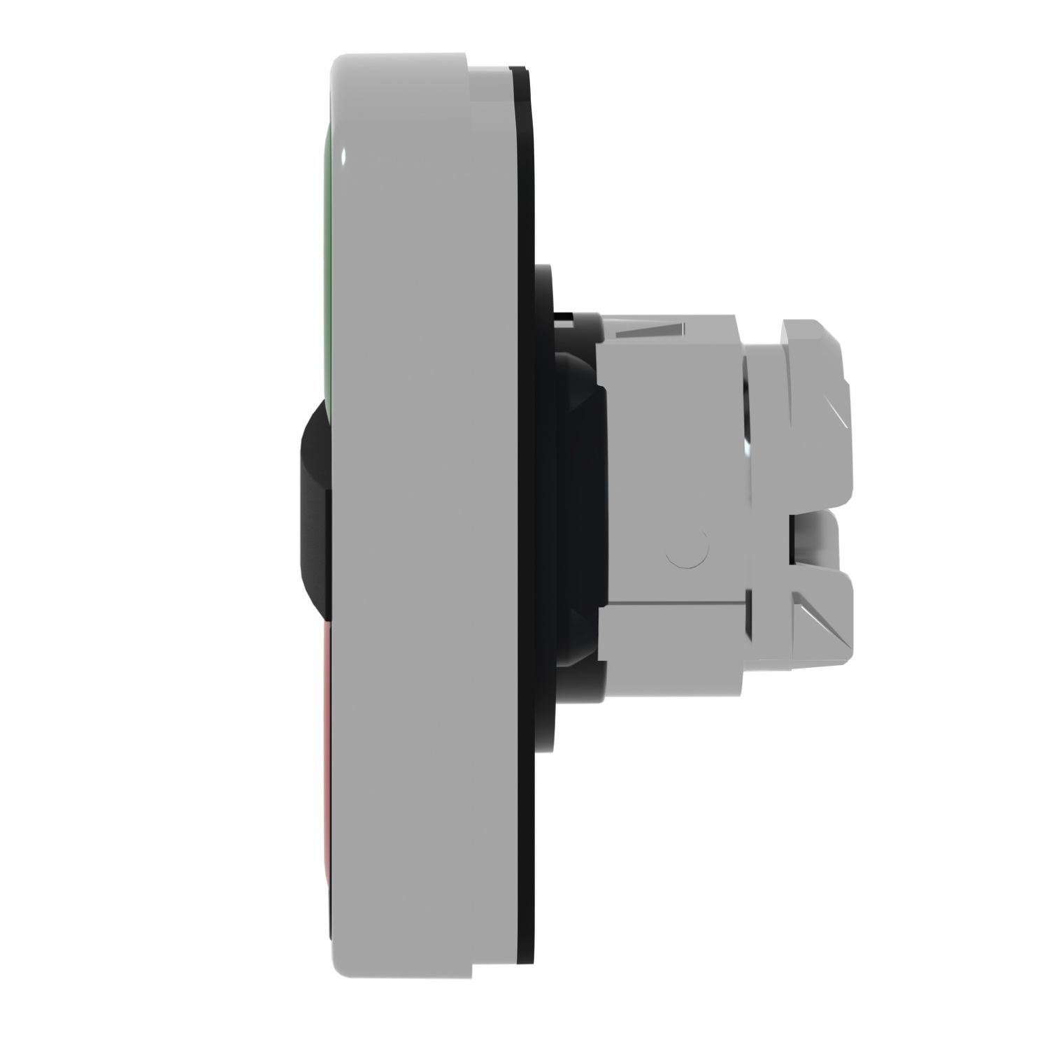 Picture of Head for double headed push button, Harmony XB4, metal, 22mm, 1 green flush unmarked+1 red flush unmarked