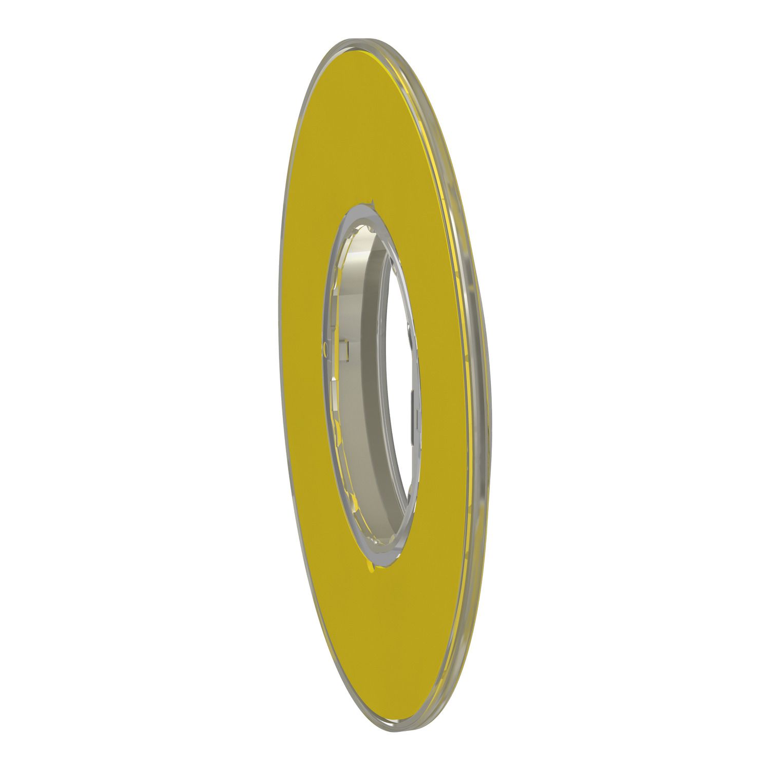 Picture of Legend holder 60mm for emergency stop switching off push button, Harmony XB4, plastic, yellow, unmarked