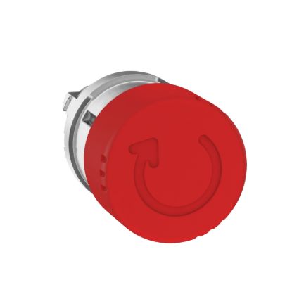 Picture of Emergency stop head, Harmony XB4, switching off, metal, red mushroom 30mm, 22mm, trigger latching turn to release