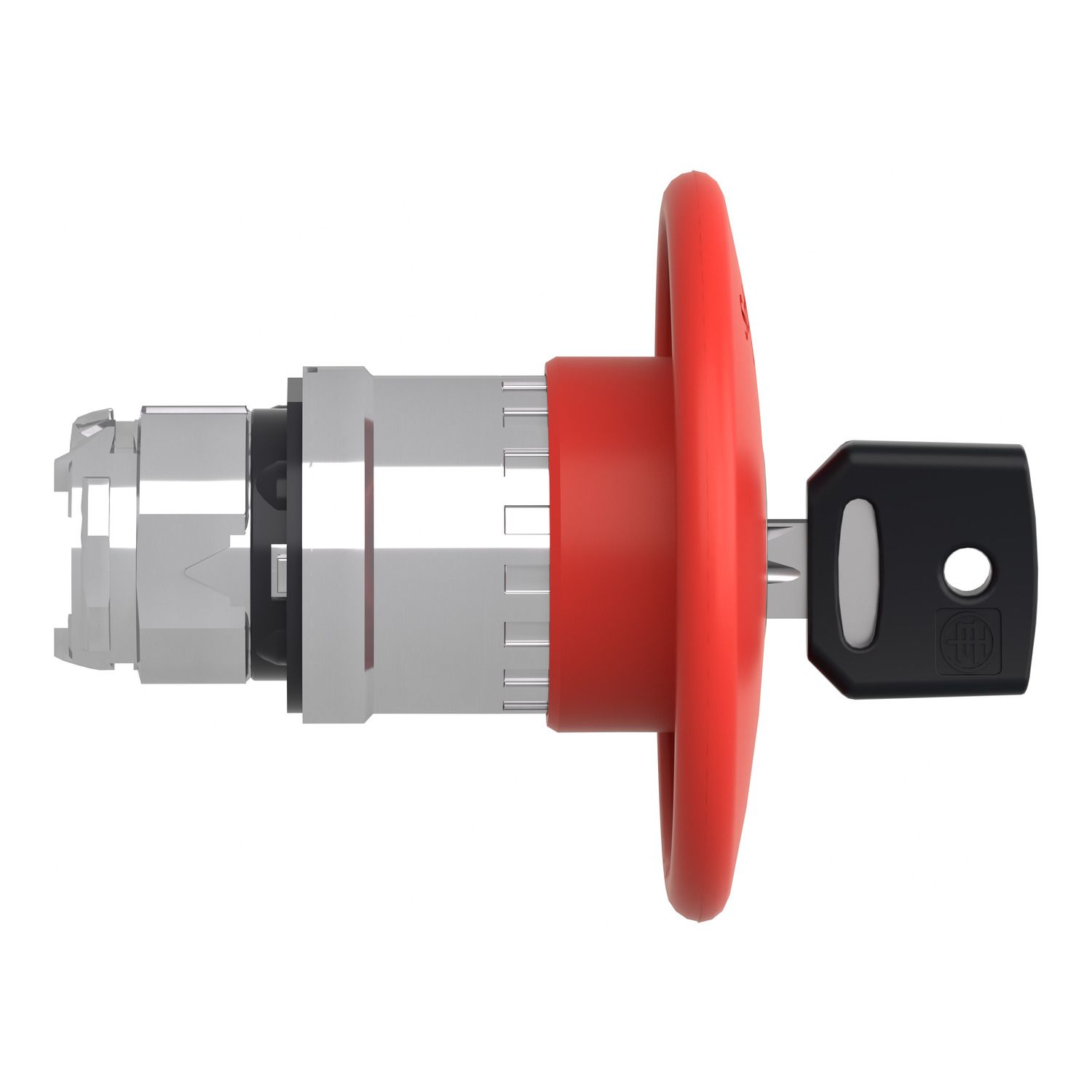 Picture of Emergency stop head, Harmony XB4, switching off, metal, red mushroom 60mm, 22mm, trigger latching key release