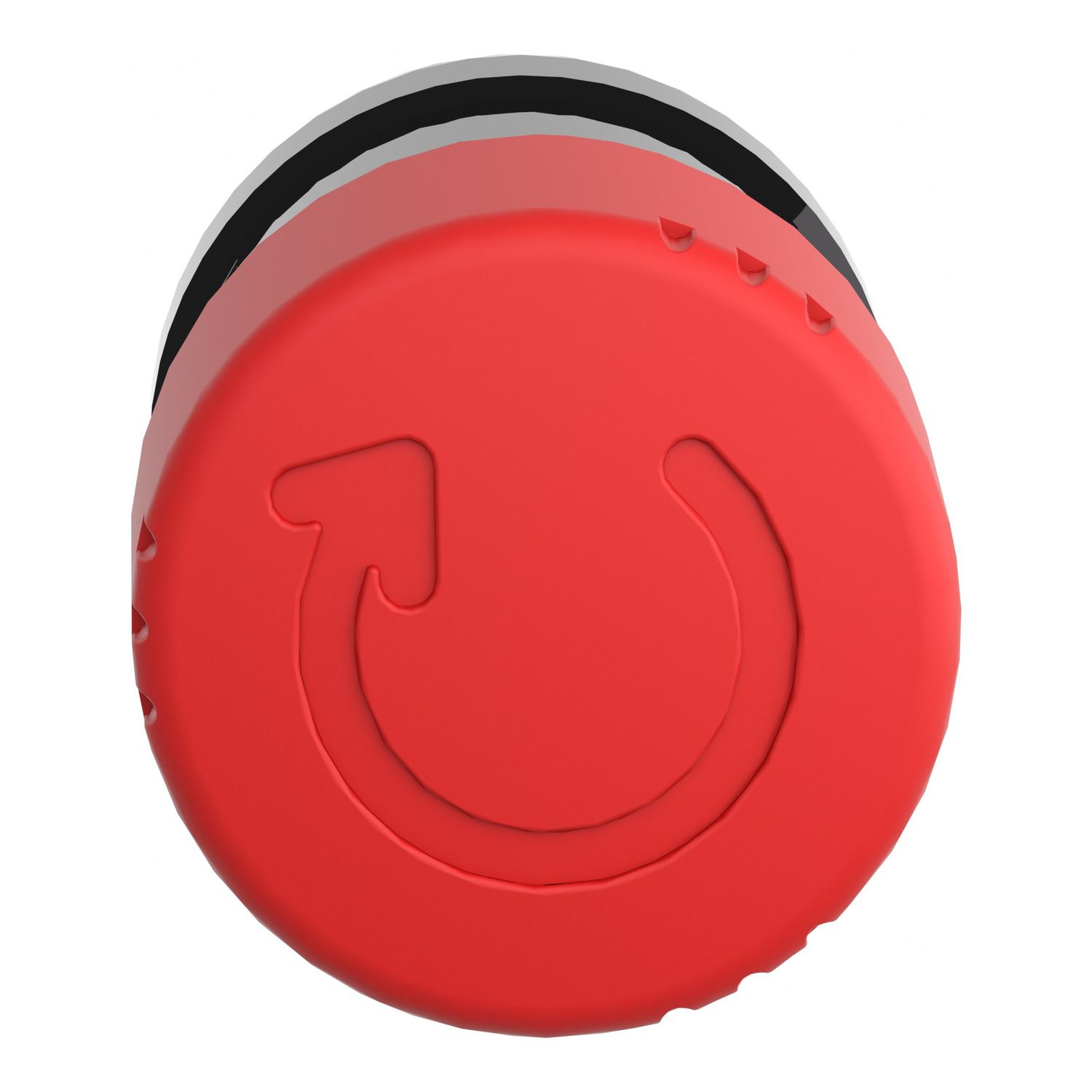 Picture of Emergency stop head, Harmony XB4, switching off, black metal, red mushroom 30mm, 22mm, trigger latching turn to release