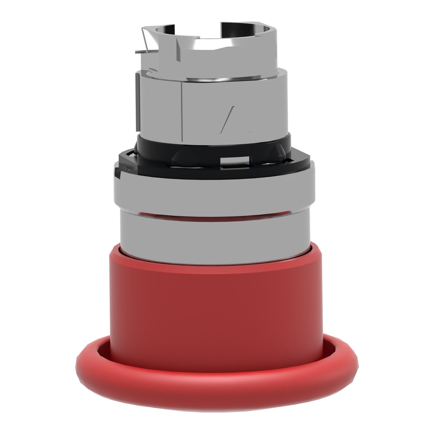 Picture of Head for non illuminated pushbutton, Harmony XB4, mushroom 40mm, metal, red, 22mm, spring return