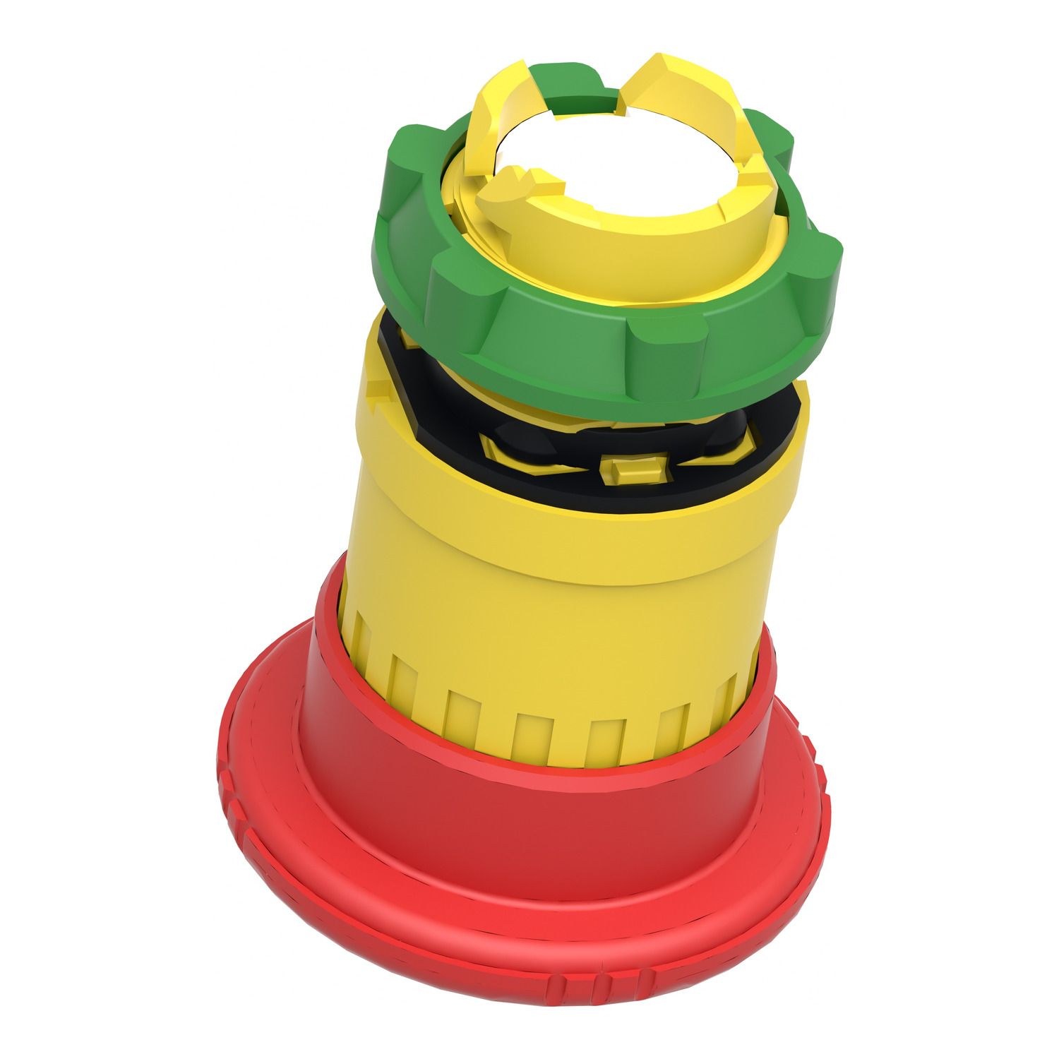 Picture of Emergency stop head, Harmony XB5, switching off, plastic, red mushroom 40mm, 22mm, trigger and latching turn to release