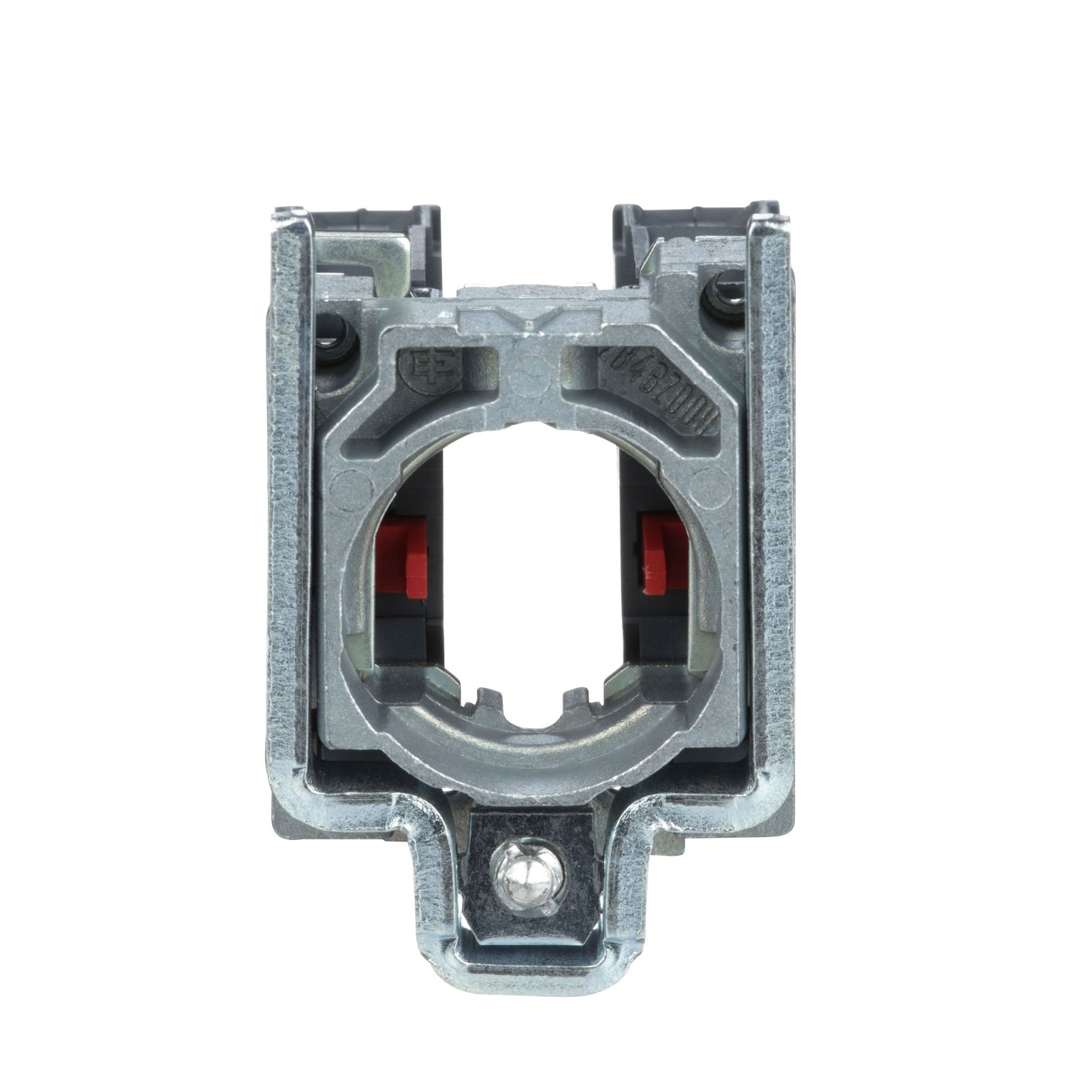 Picture of Single contact block with body fixing collar, Harmony XB4, metal, screw clamp terminal, 2NC