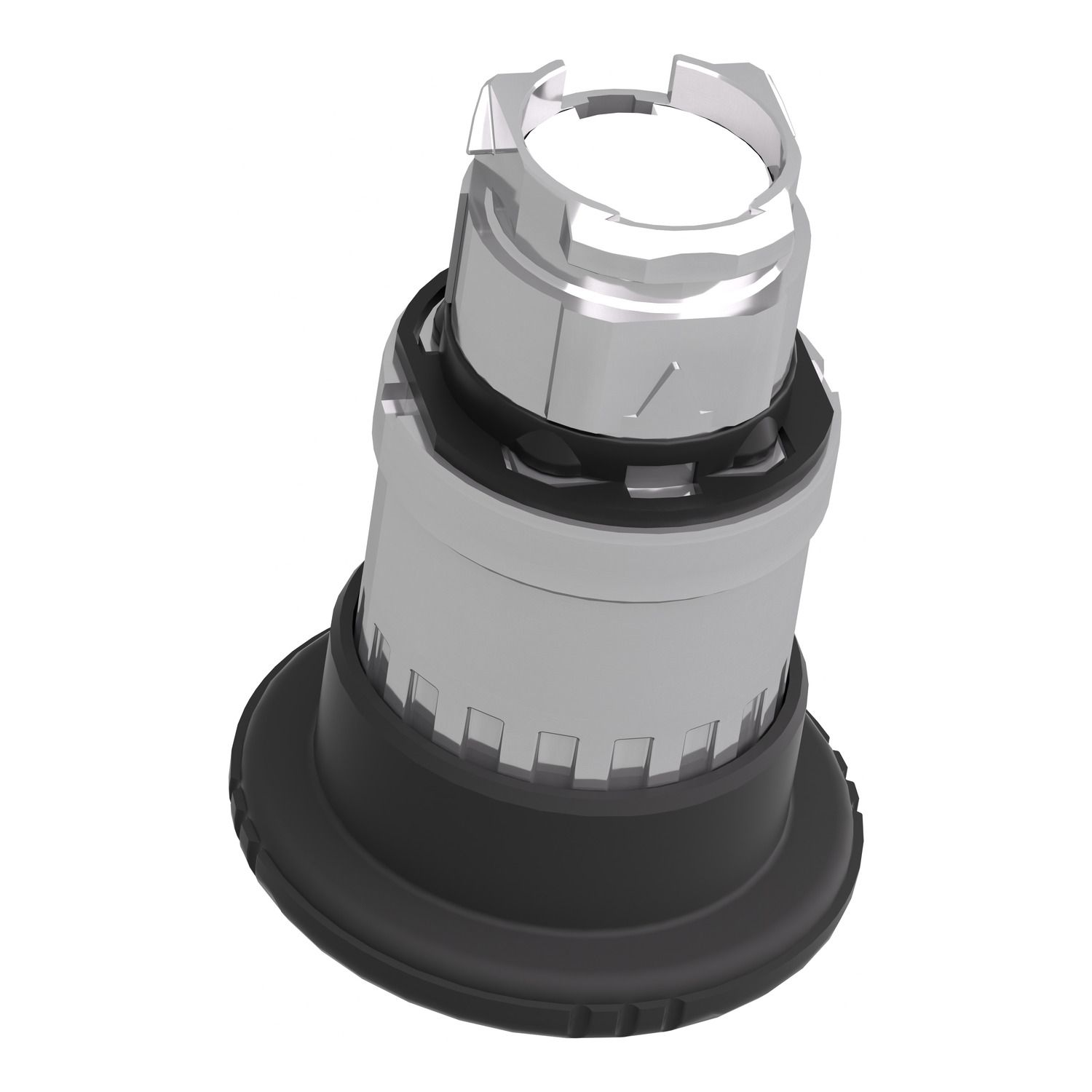 Picture of Mushroom push button head 40mm, Harmony XB4, metal, black, 22mm, latching turn realease