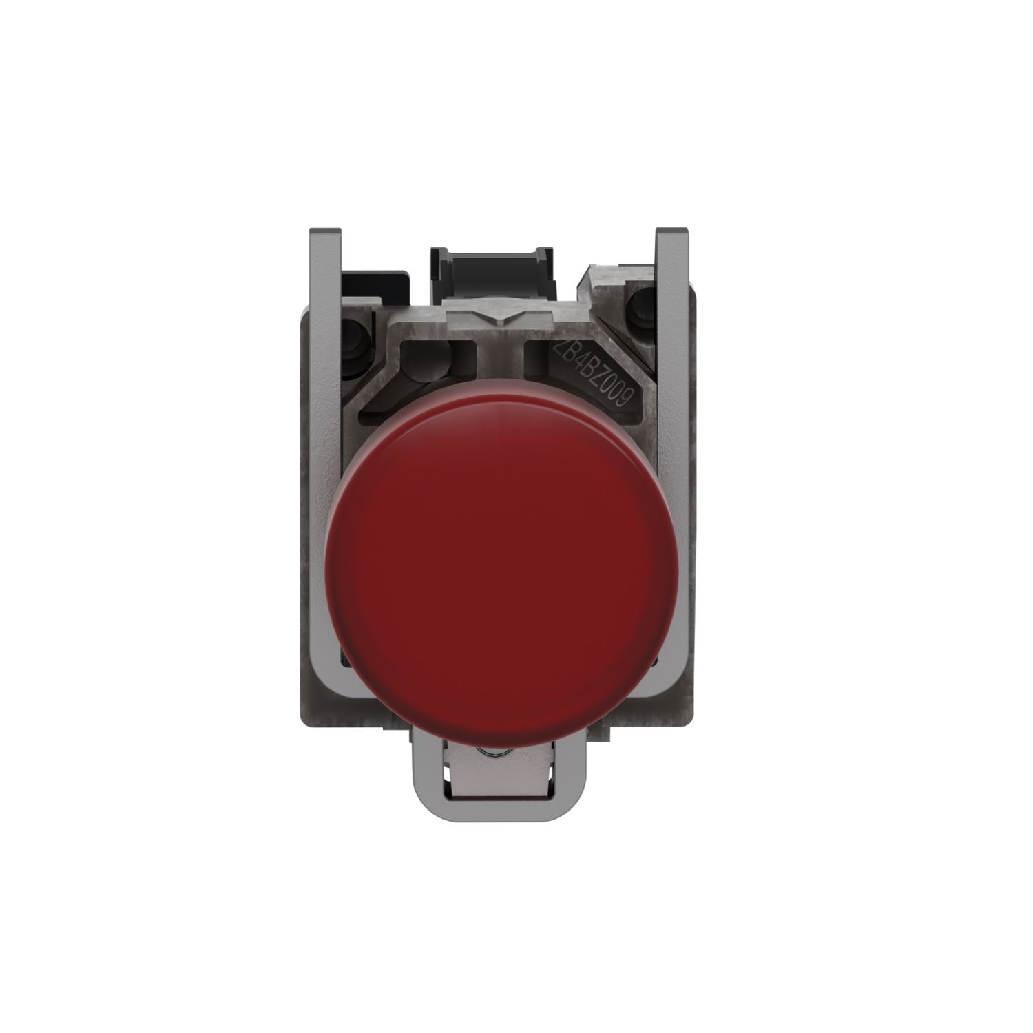 Picture of Pilot light, Harmony XB4, grey plastic, red, 22mm, universal LED, plain lens, 230...240V AC