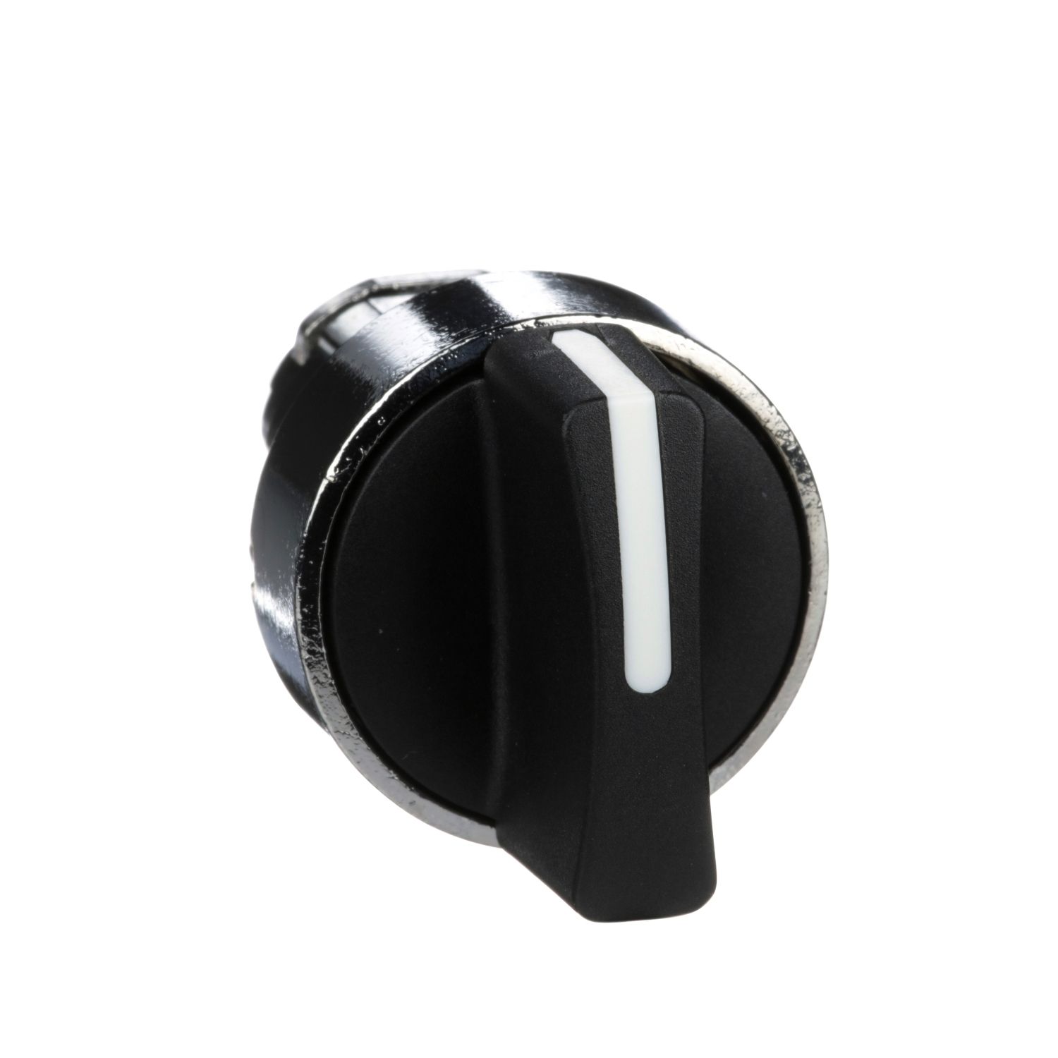 Picture of Selector switch head, Harmony XB4, metal, black, 22mm, 3 positions, spring return to center