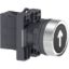 Picture of Complete push button, Easy Harmony XA2, plastic, flush, black, 22mm, spring return, marked UP ARROW, 1NO