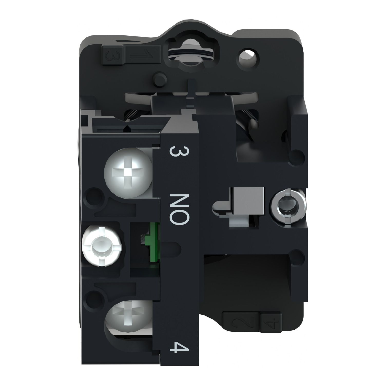 Picture of Complete push button, Easy Harmony XA2, plastic, flush, black, 22mm, push push, unmarked, 1NO