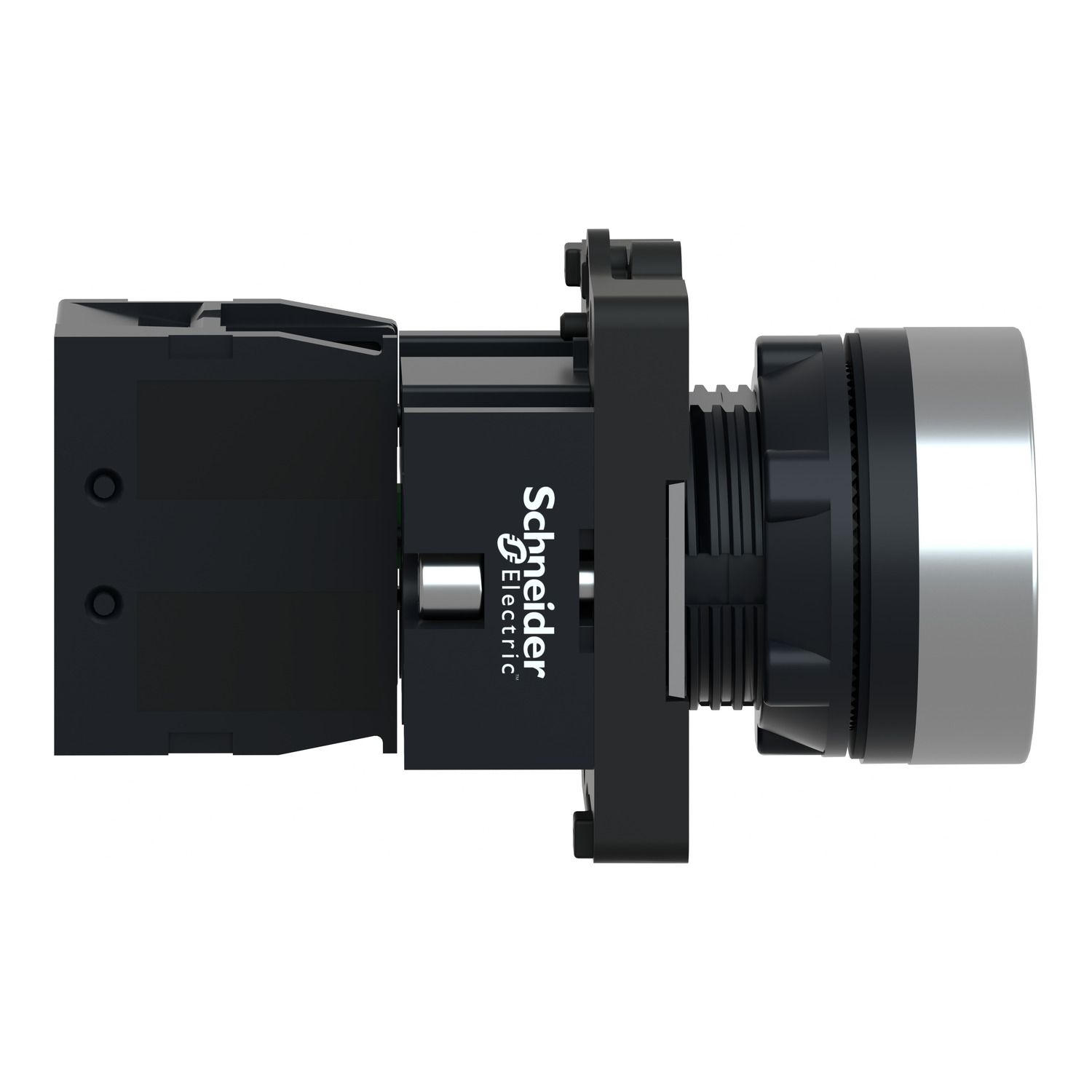 Picture of Complete push button, Easy Harmony XA2, plastic, flush, black, 22mm, push push, unmarked, 1NO