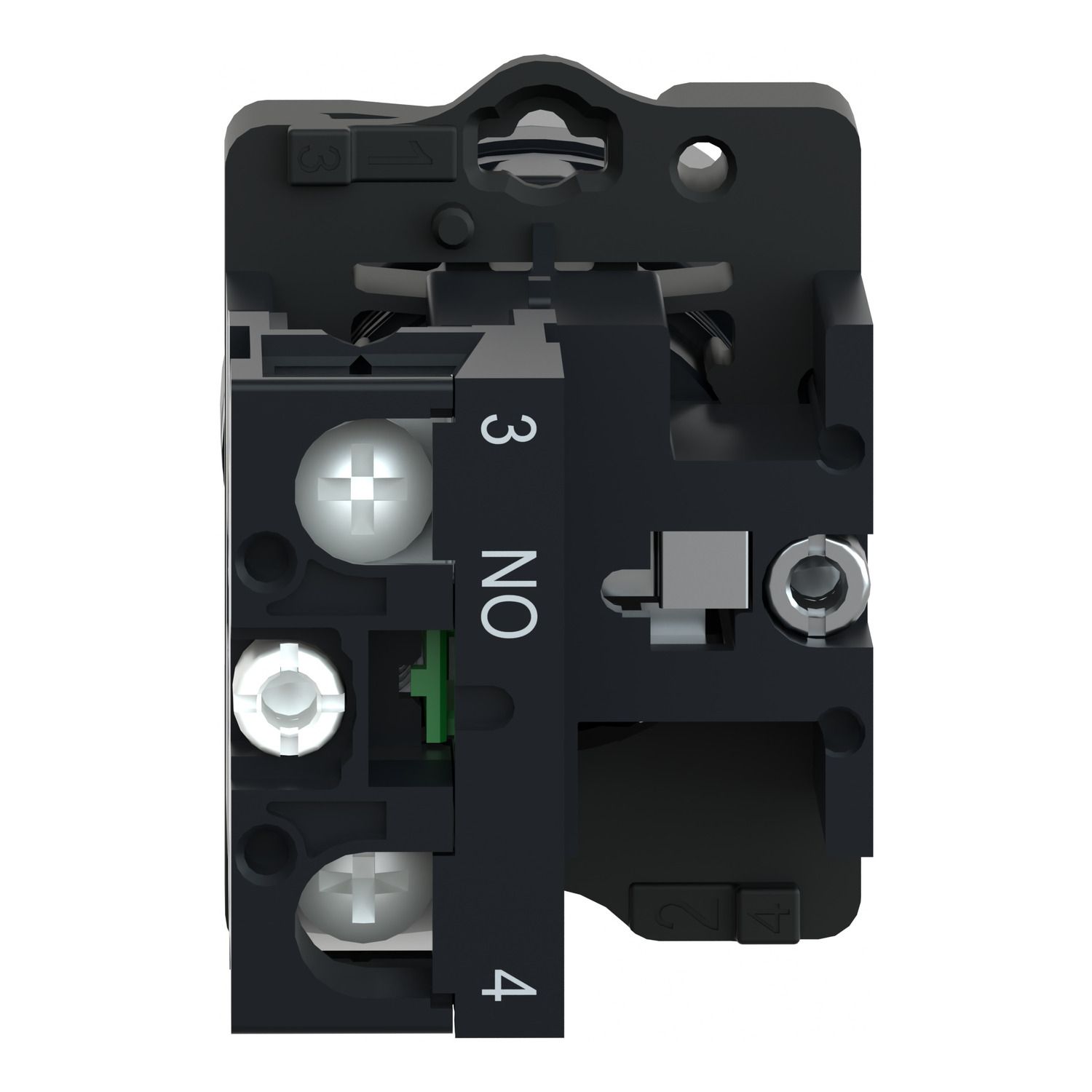 Picture of Complete push button, Easy Harmony XA2, plastic, flush, green, 22mm, push push, unmarked, 1NO