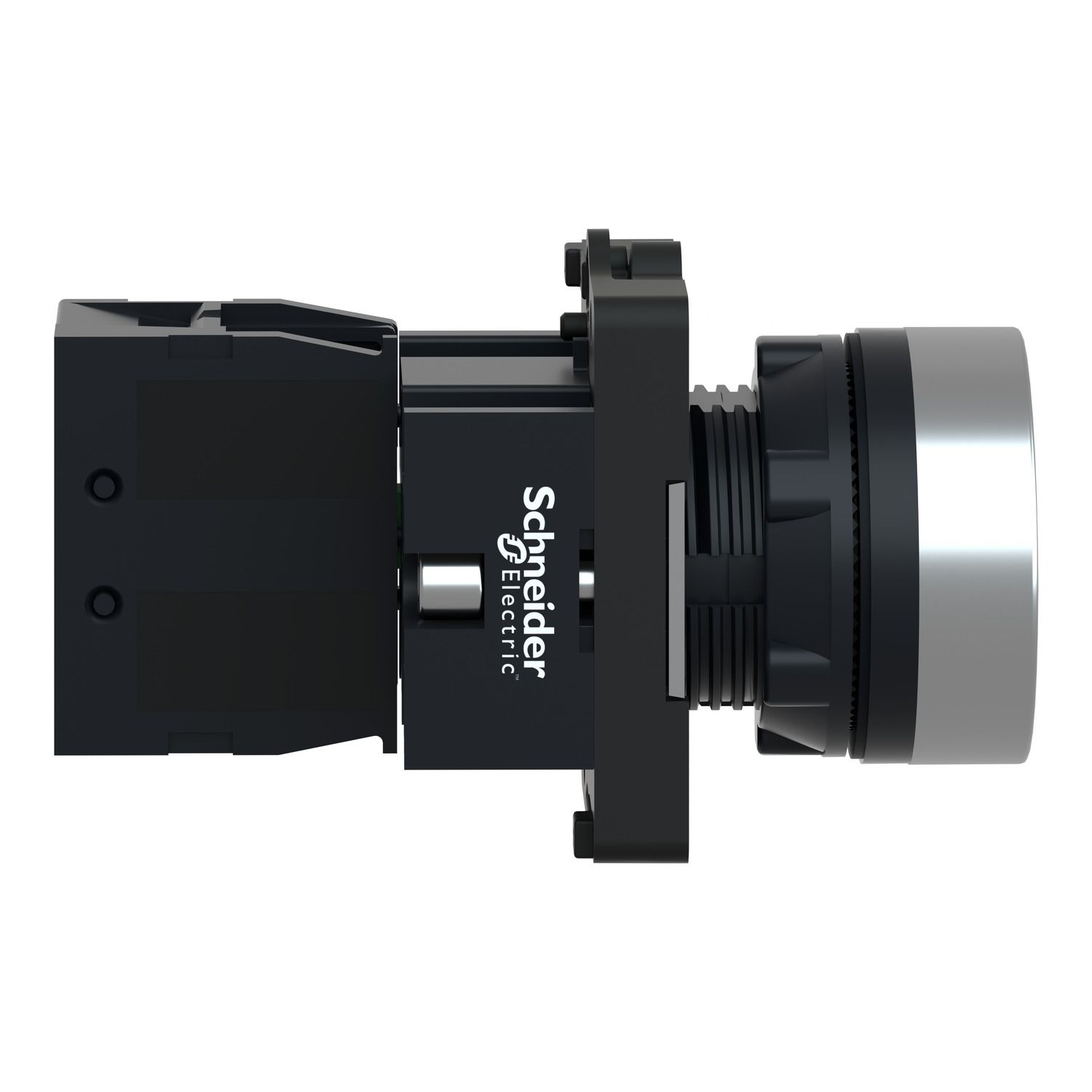 Picture of Complete push button, Easy Harmony XA2, plastic, flush, green, 22mm, push push, unmarked, 1NO