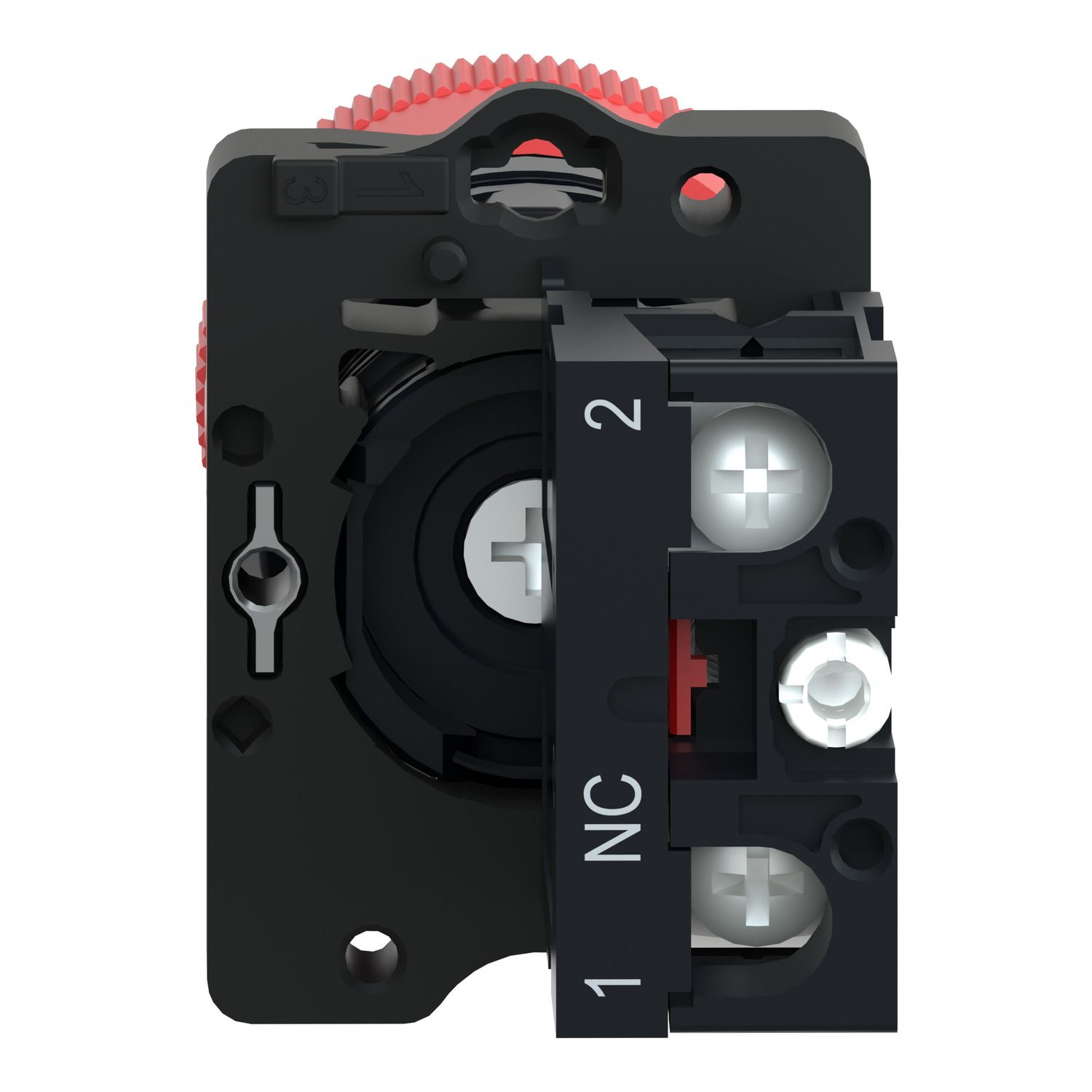 Picture of Complete emergency switching off push button, Easy Harmony XA2, plastic, red mushroom 30mm, 22mm, turn to release, 1NC