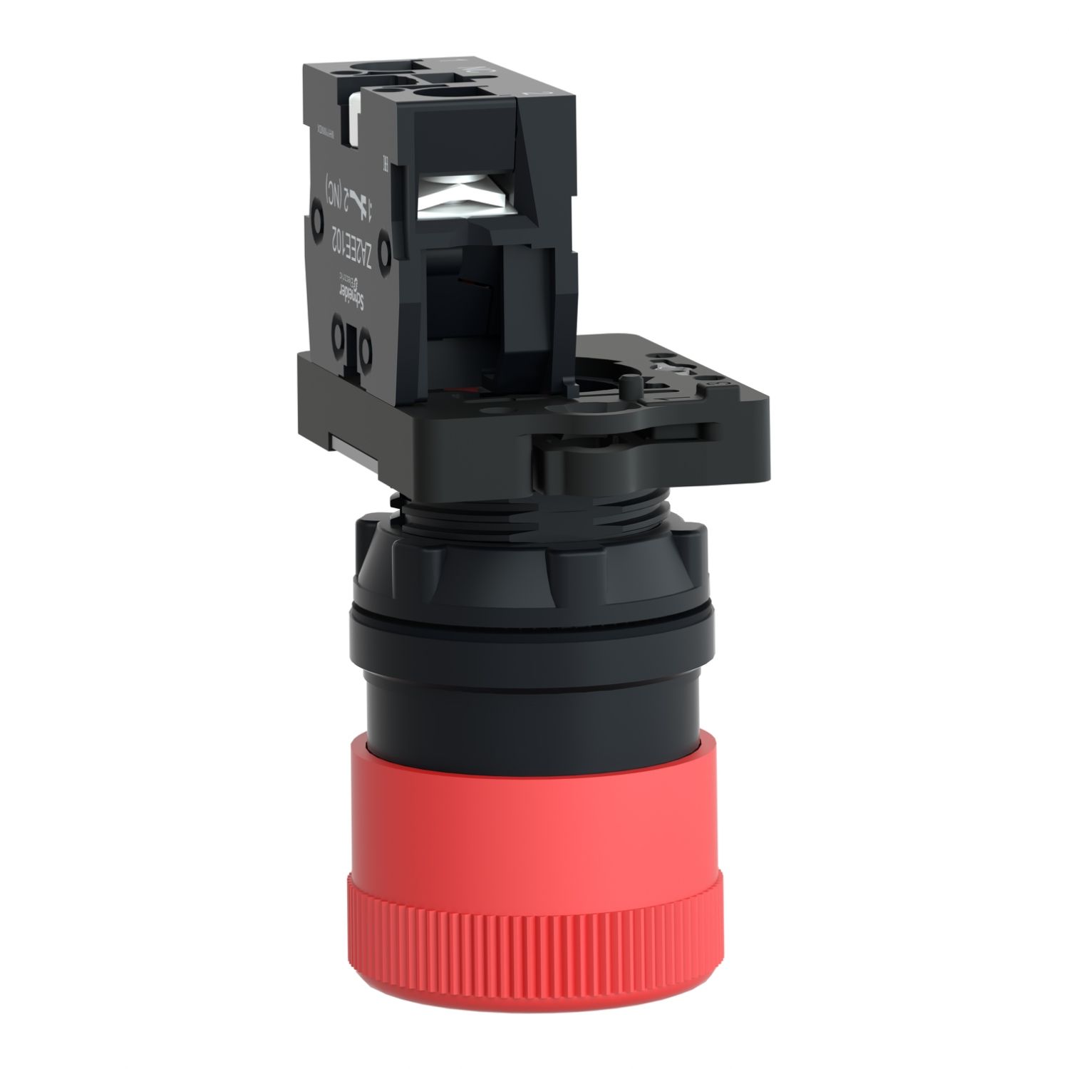 Picture of Complete emergency switching off push button, Easy Harmony XA2, plastic, red mushroom 30mm, 22mm, turn to release, 1NC