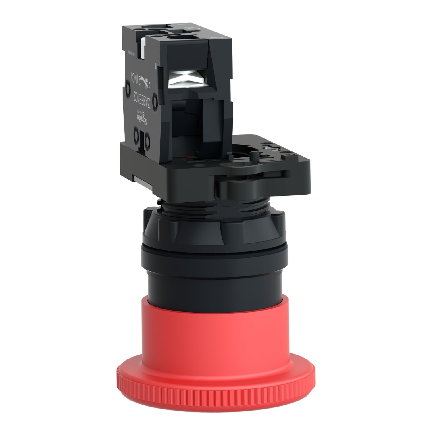 Picture of Complete emergency switching off push button, Easy Harmony XA2, plastic, red mushroom 40mm, 22mm, turn to release, 1NC