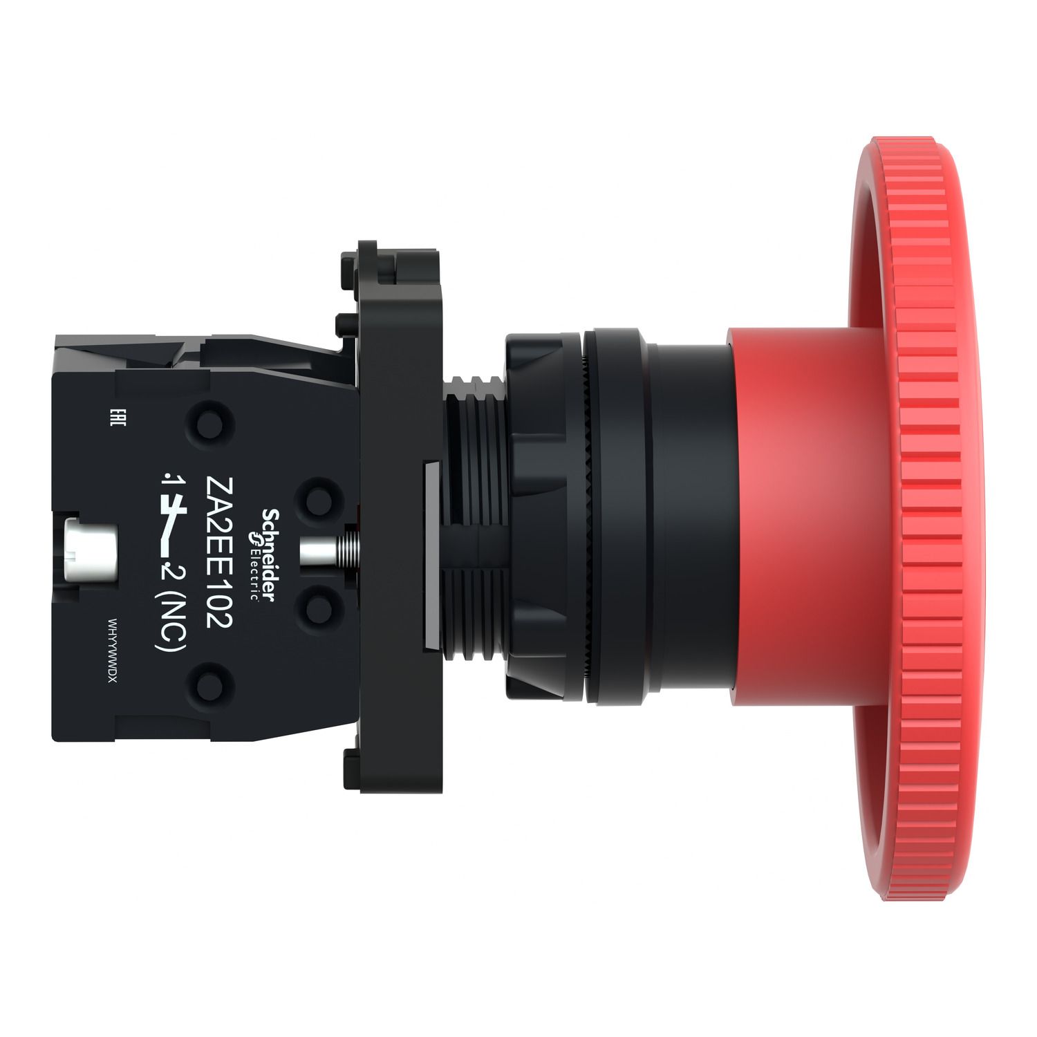 Picture of Complete emergency switching off push button, Easy Harmony XA2, plastic, red mushroom 60mm, 22mm, turn to release, 1NC