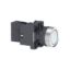 Picture of Complete illuminated push button, Easy Harmony XA2, plastic, flush, white, 22mm, spring return, 24V AC DC, 1NO