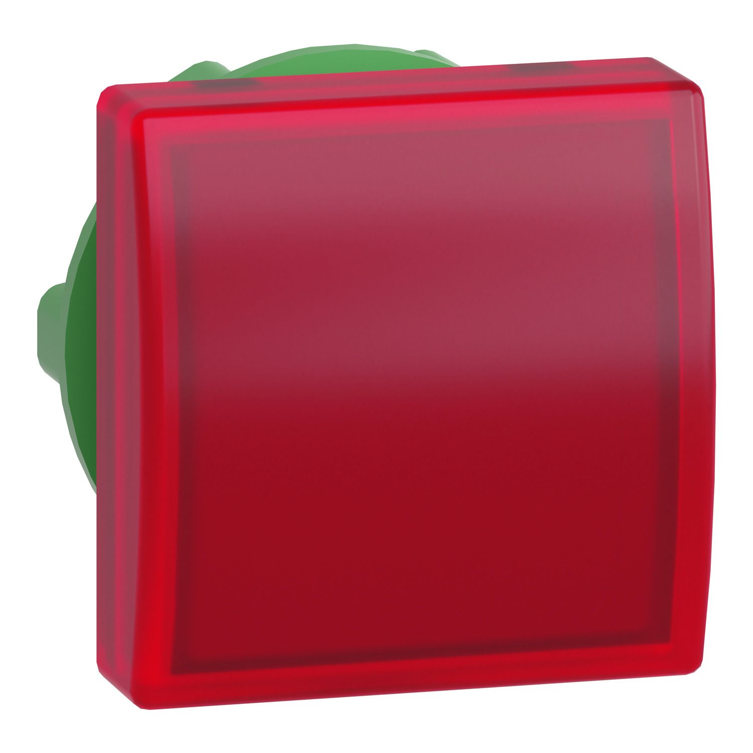Picture of Head for pilot light, Harmony XB5, square red, 22mm, with plain lens, universal LED