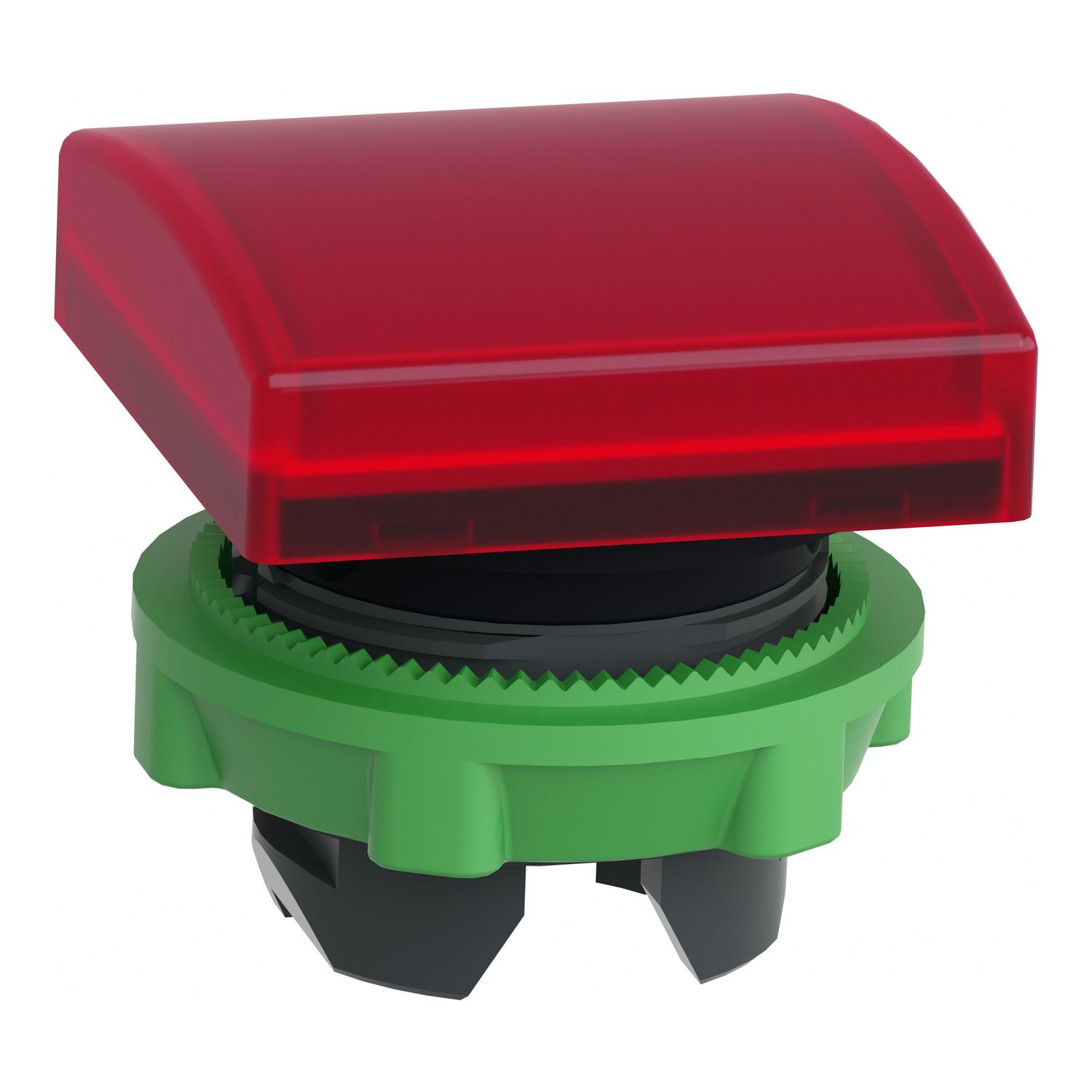 Picture of Head for pilot light, Harmony XB5, square red, 22mm, with plain lens, universal LED