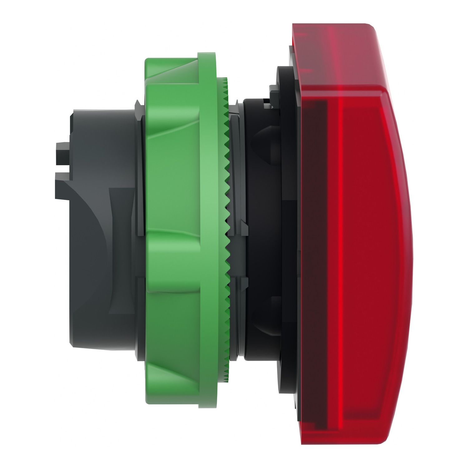 Picture of Head for pilot light, Harmony XB5, square red, 22mm, with plain lens, universal LED