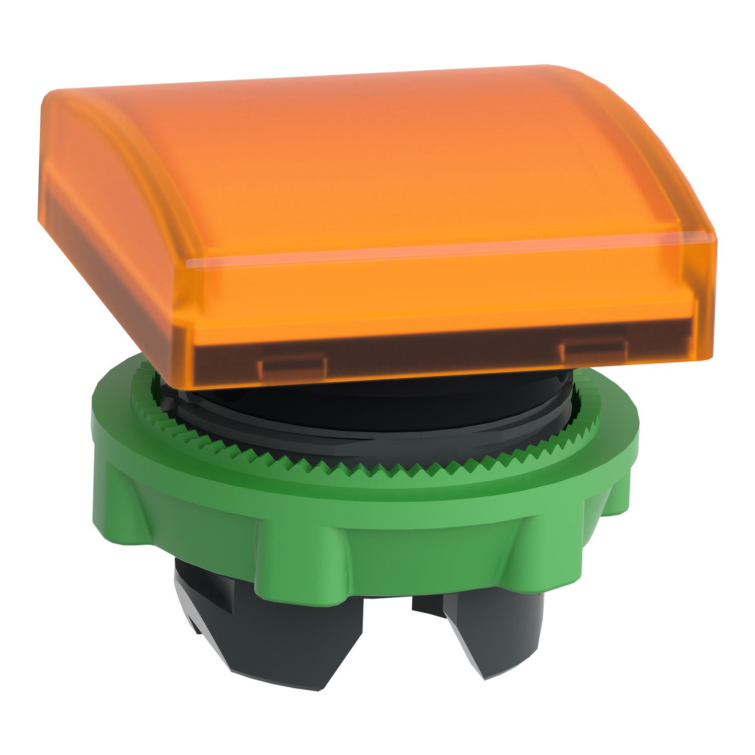 Picture of Head for pilot light, Harmony XB5, square orange, 22mm, with plain lens, universal LED