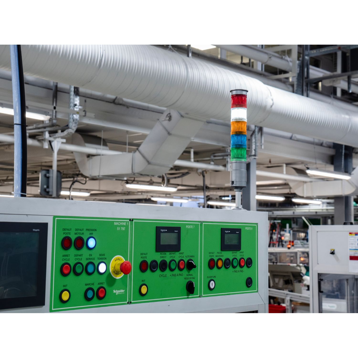 Picture of Antimicrobial Flush mounted push button head, Harmony XB5, plastic, without cap, 30mm, spring return