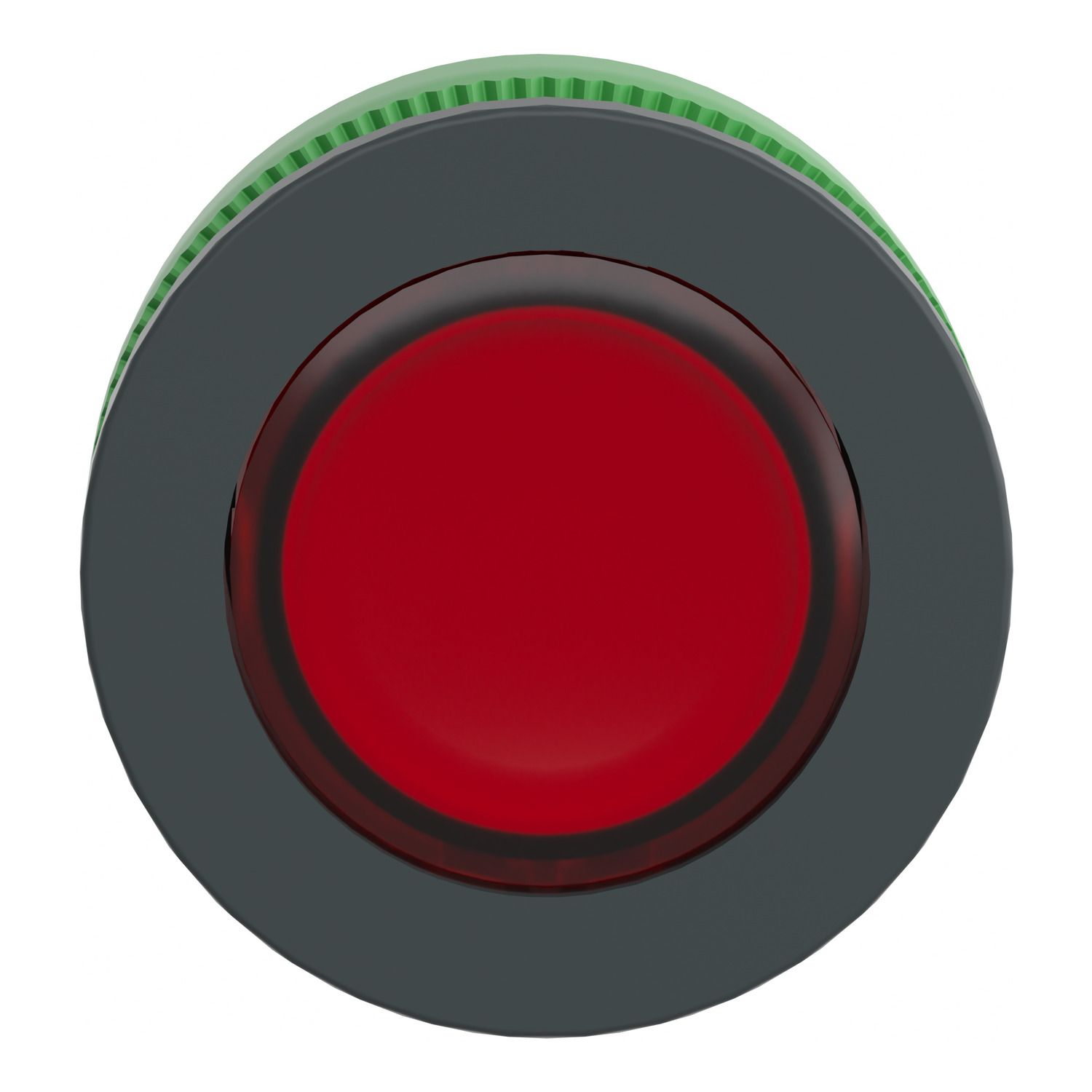Picture of Head for illuminated push button, Harmony XB5, antimicrobial, plastic, red, 30mm, universal LED, plain lens