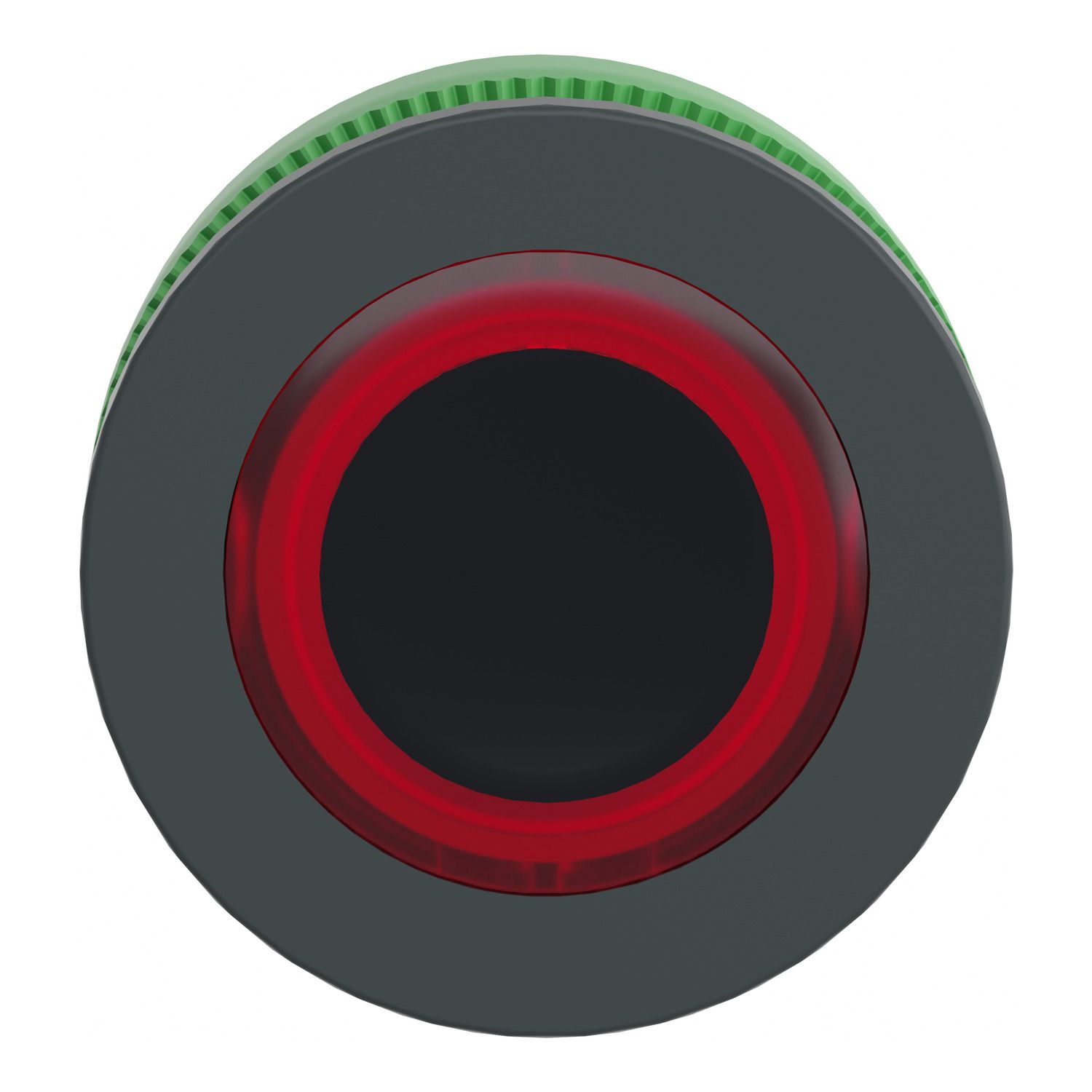 Picture of Head for illuminated push button, Harmony XB5, plastic, red flush mounted, 30mm, universal LED, illuminated ring