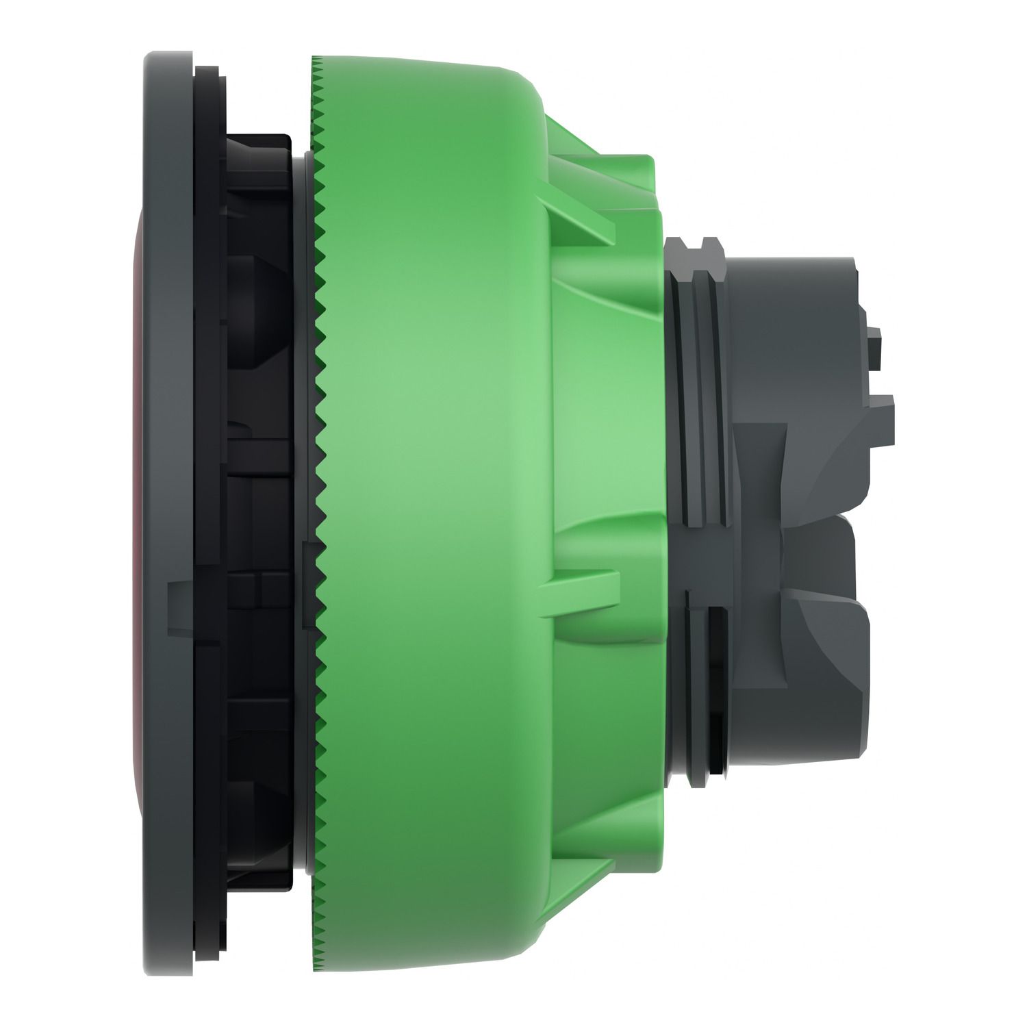 Picture of Head for illuminated push button, Harmony XB5, plastic, red flush mounted, 30mm, universal LED, illuminated ring