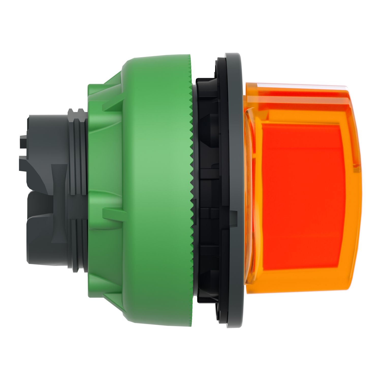 Picture of Head for illuminated selector switch, Harmony XB5, plastic, orange handle, universal LED, 3 positions, to center