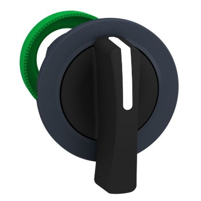 Picture of Head for selector switch, Harmony XB5, flush mounted black long handle 2 pos stay put